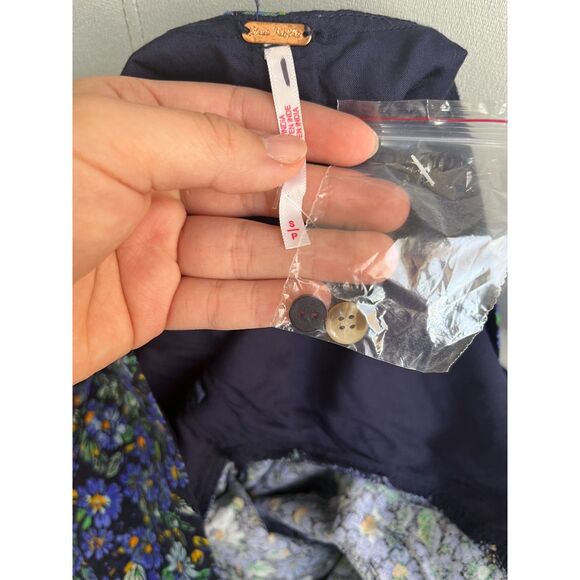 Free People Women's The Avenue Mini Dress Blue Floral Size S NWOT 97% cotton - Picture 8 of 8